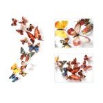 Fluturi 3D cu magnet, decoratiuni casa sau evenimente, set 12 bucati, culori reale